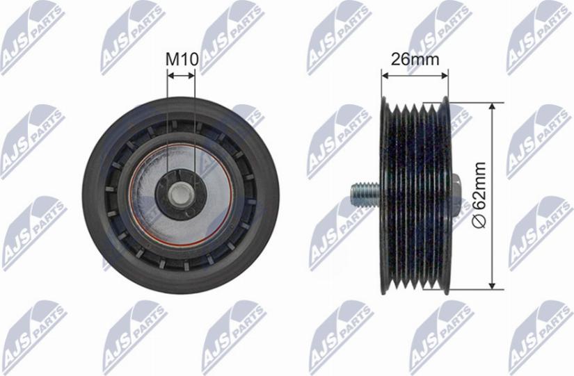 NTY RNK-SA-007 - Направляющий ролик, поликлиновый ремень avtokuzovplus.com.ua