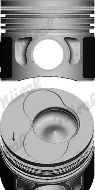 Nüral 87-114907-35 - Поршень з кільцями VAG 80.00 1.9TDI AXC-AXB-ASZ-ARL T5 03- CYL 3-4 TRAPEZ вир-во Nural autocars.com.ua