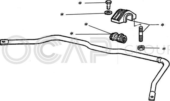 OCAP 0902218 - Ремкомплект, сполучна тяга стабілізатора autocars.com.ua