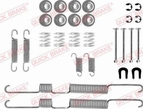 OJD Quick Brake 105-0730 - Комплектуючі, барабанний гальмівний механізм autocars.com.ua