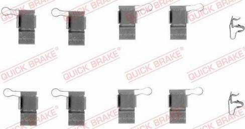 OJD Quick Brake 109-1193 - Комплектуючі, колодки дискового гальма autocars.com.ua