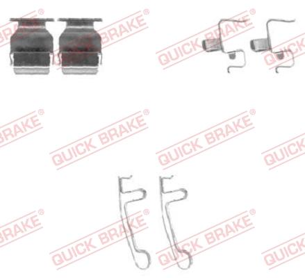 OJD Quick Brake 109-1604 - Комплектуючі, колодки дискового гальма autocars.com.ua
