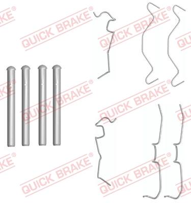 OJD Quick Brake 109-1650 - Комплектуючі, колодки дискового гальма autocars.com.ua