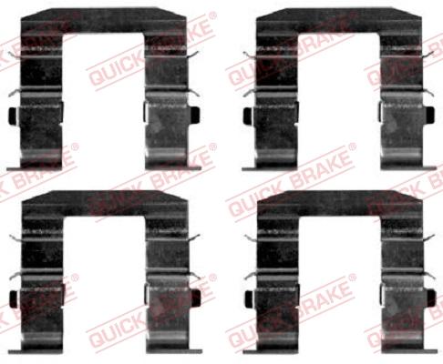 OJD Quick Brake 109-1665 - Комплектующие для колодок дискового тормоза avtokuzovplus.com.ua