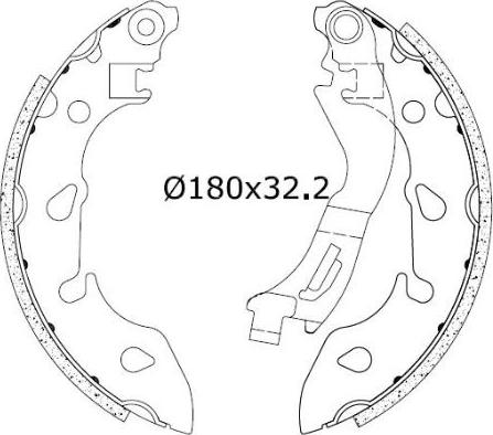 Omnicraft 2255736 - Комплект тормозных колодок, барабанные autodnr.net