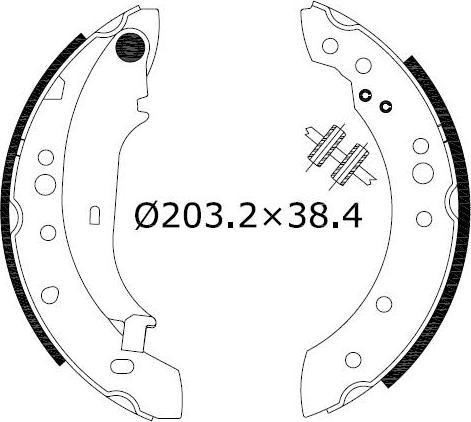 Omnicraft 2255761 - Комплект гальм, барабанний механізм autocars.com.ua