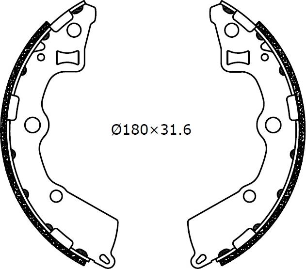 Omnicraft 2255801 - Комплект гальм, барабанний механізм autocars.com.ua