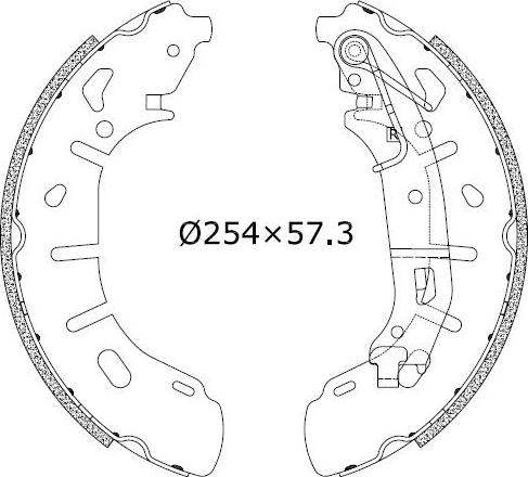 Omnicraft 2255861 - Комплект гальм, барабанний механізм autocars.com.ua