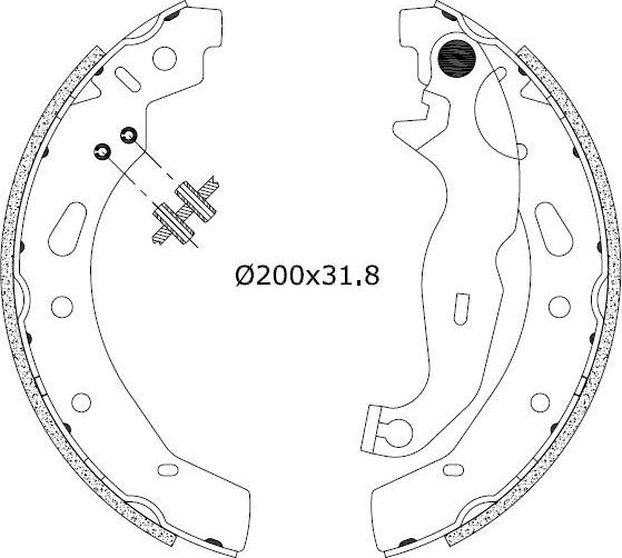 Omnicraft 2255885 - Комплект гальм, барабанний механізм autocars.com.ua