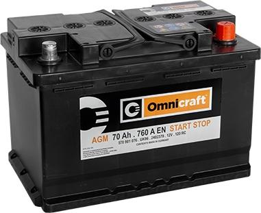 Omnicraft 2402379 - Стартерная аккумуляторная батарея, АКБ autodnr.net