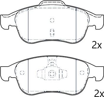 Omnicraft 2677759 - Тормозные колодки, дисковые, комплект autodnr.net