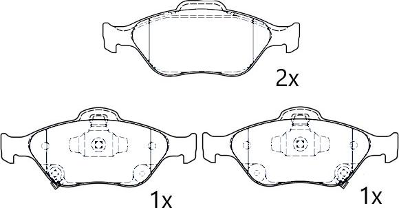 Omnicraft 2677779 - Тормозные колодки, дисковые, комплект autodnr.net