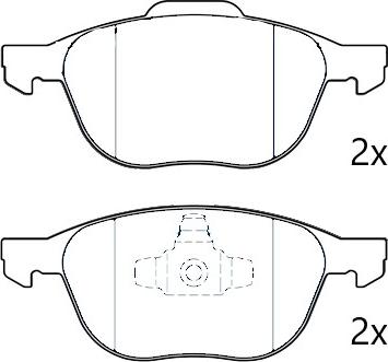 Omnicraft NAMJ2K021APAA - Гальмівні колодки, дискові гальма autocars.com.ua