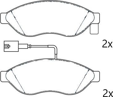 Omnicraft NAMJ2K021BLAA - Тормозные колодки, дисковые, комплект autodnr.net