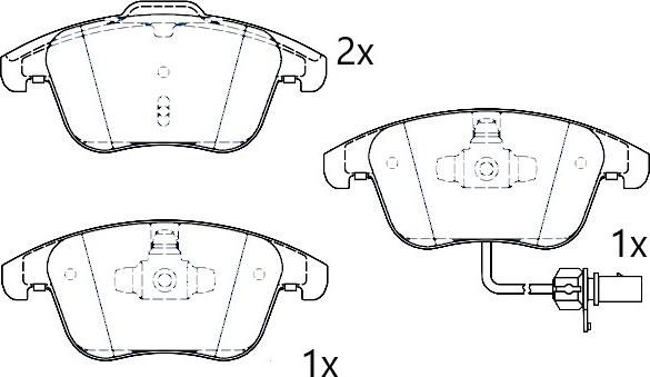 Omnicraft NAMJ2K021CFAA - Гальмівні колодки, дискові гальма autocars.com.ua