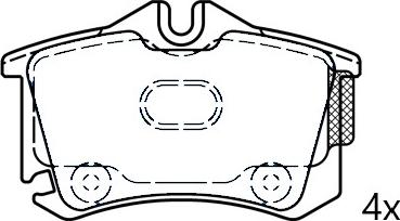 Omnicraft NAMJ2M007AFAA - Гальмівні колодки, дискові гальма autocars.com.ua
