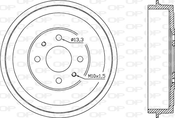 Open Parts BAD9002.10 - Гальмівний барабан autocars.com.ua