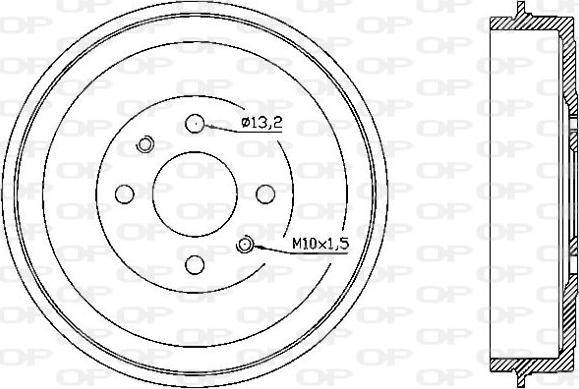 Open Parts BAD9043.10 - Гальмівний барабан autocars.com.ua