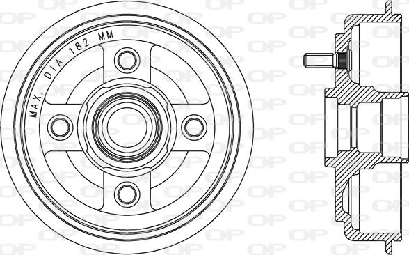 Open Parts BAD9056.40 - Гальмівний барабан autocars.com.ua