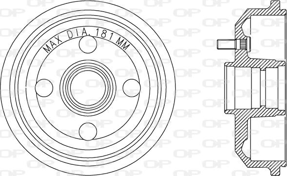 Open Parts BAD9059.40 - Гальмівний барабан autocars.com.ua