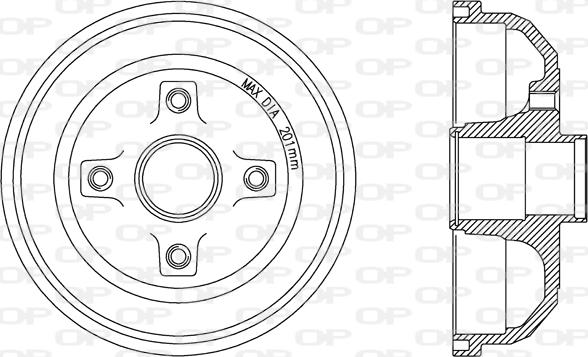 Open Parts BAD9060.30 - Гальмівний барабан autocars.com.ua