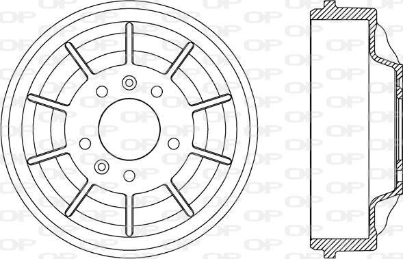 Open Parts BAD9079.10 - Гальмівний барабан autocars.com.ua