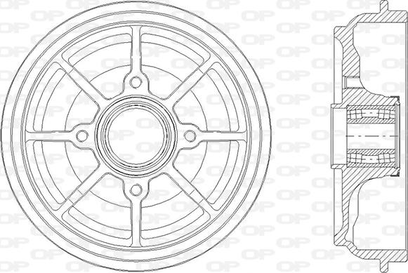 Open Parts BAD9086.31 - Гальмівний барабан autocars.com.ua