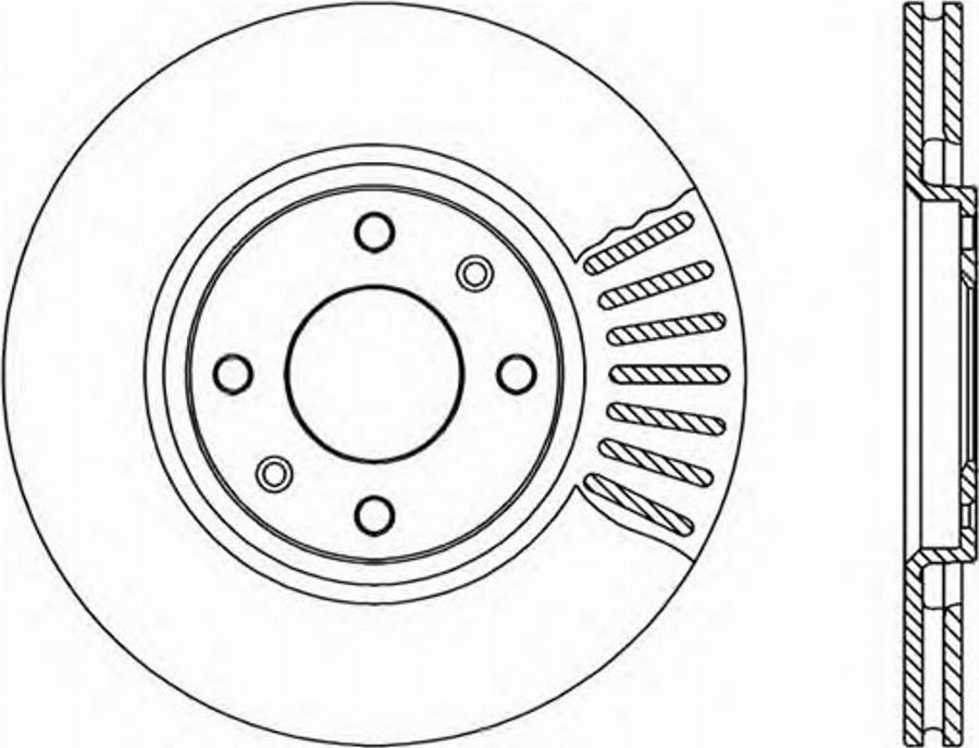 Open Parts BDA1112.20 - Гальмівний диск autocars.com.ua