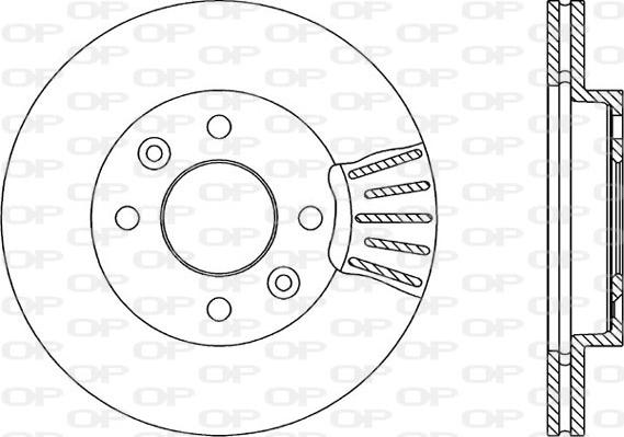 Open Parts BDA1450.20 - Гальмівний диск autocars.com.ua