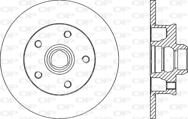 Open Parts BDA1584.10 - Гальмівний диск autocars.com.ua