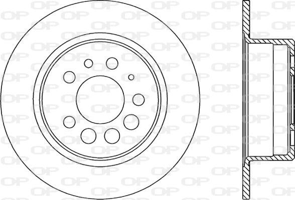 Open Parts BDA1597.10 - Гальмівний диск autocars.com.ua