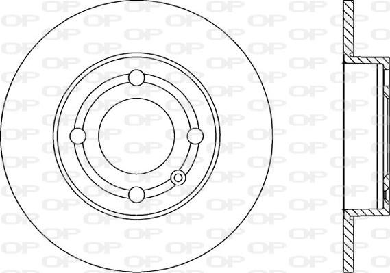 Open Parts BDA1849.10 - Гальмівний диск autocars.com.ua