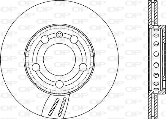 Open Parts BDA2066.20 - Гальмівний диск autocars.com.ua