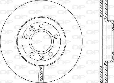 Open Parts BDA2158.20 - Гальмівний диск autocars.com.ua