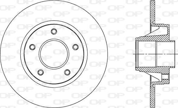 Open Parts BDA2305.10 - Гальмівний диск autocars.com.ua