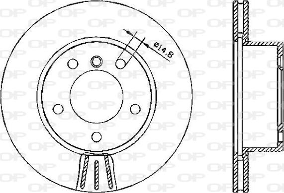 Open Parts BDA2328.20 - Гальмівний диск autocars.com.ua