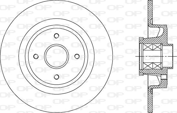 Open Parts BDA2363.10 - Гальмівний диск autocars.com.ua