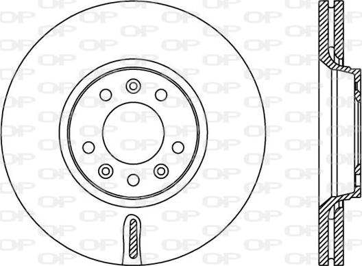 Open Parts BDA2383.20 - Гальмівний диск autocars.com.ua