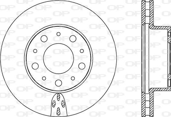 Open Parts BDA2438.20 - Гальмівний диск autocars.com.ua