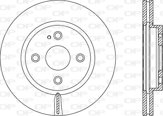 Open Parts BDA2490.20 - Гальмівний диск autocars.com.ua