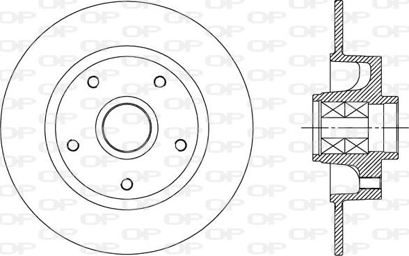 Open Parts BDA2515.30 - Гальмівний диск autocars.com.ua