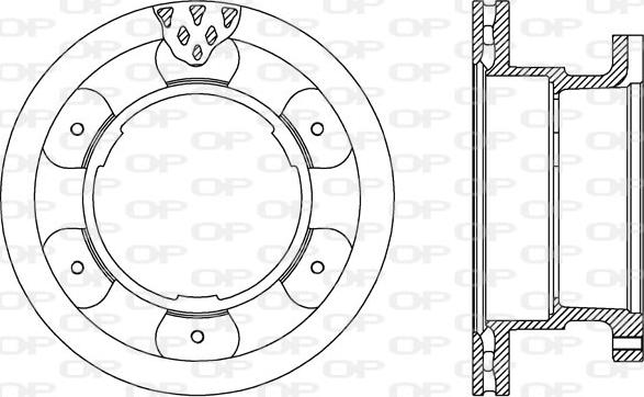 Open Parts BDA2542.20 - Гальмівний диск autocars.com.ua