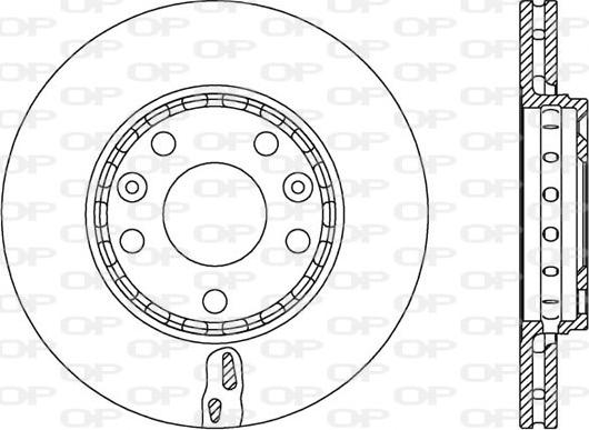 Open Parts BDA2548.20 - Гальмівний диск autocars.com.ua