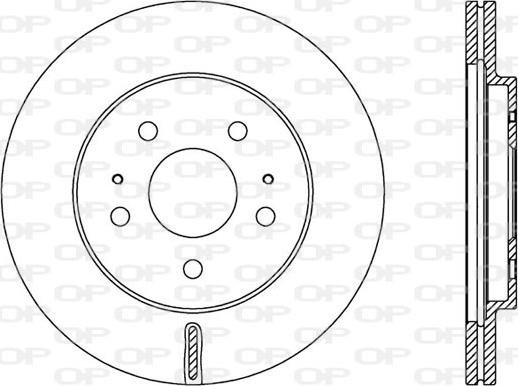 Open Parts BDA2552.20 - Гальмівний диск autocars.com.ua