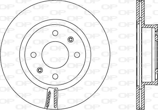 Open Parts BDA2558.20 - Гальмівний диск autocars.com.ua