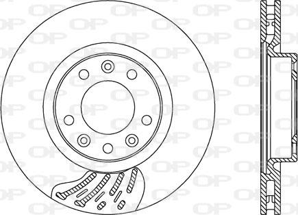 Open Parts BDA2742.20 - Гальмівний диск autocars.com.ua