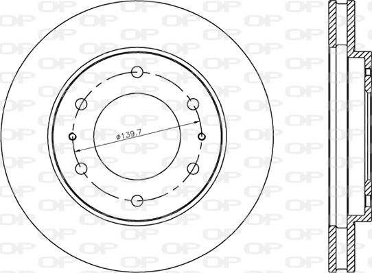 Open Parts BDA2803.20 - Гальмівний диск autocars.com.ua