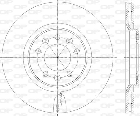 Open Parts BDA2836.20 - Гальмівний диск autocars.com.ua