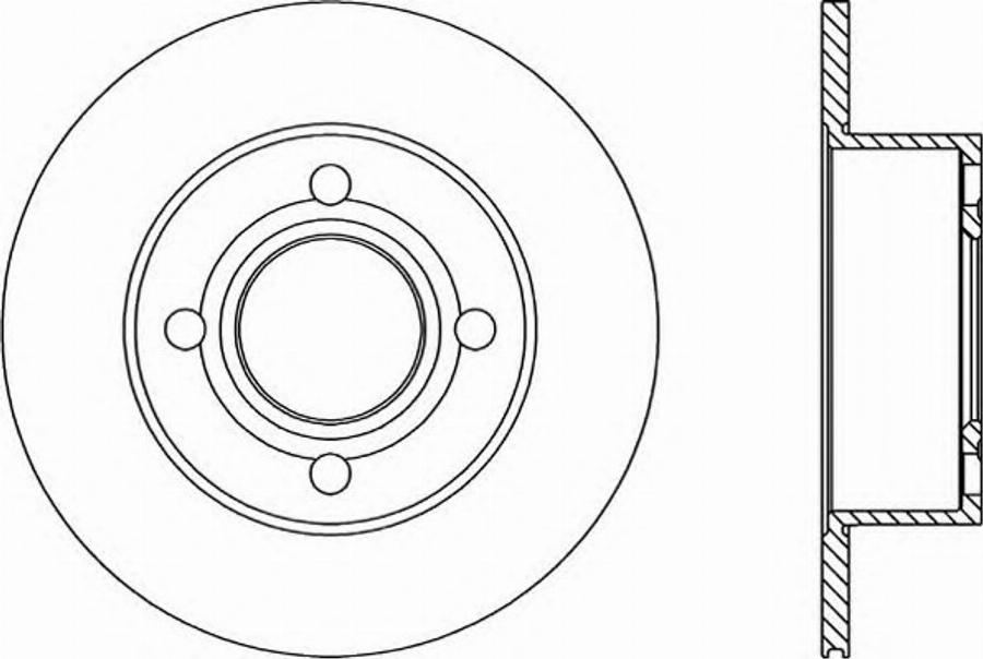 Open Parts BDR1025.10 - Гальмівний диск autocars.com.ua