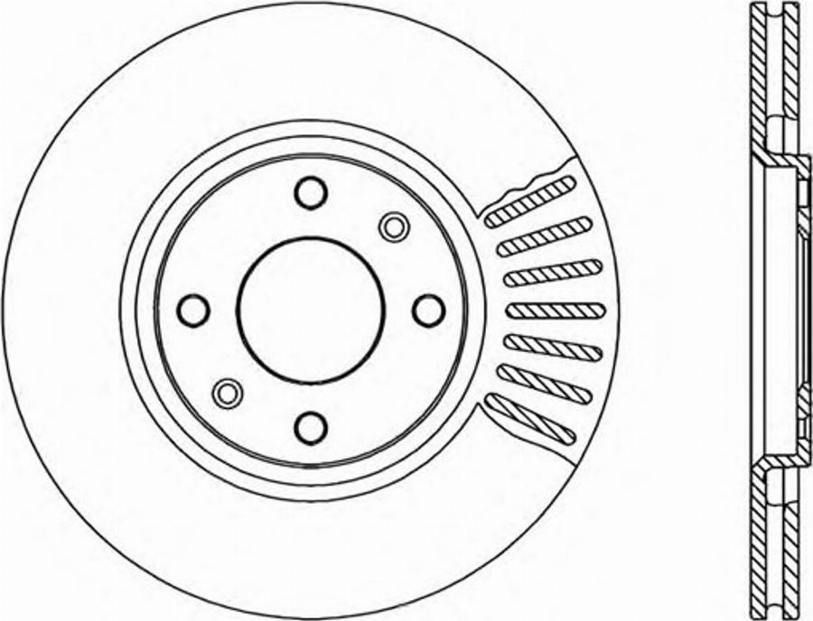 Open Parts BDR111220 - Гальмівний диск autocars.com.ua